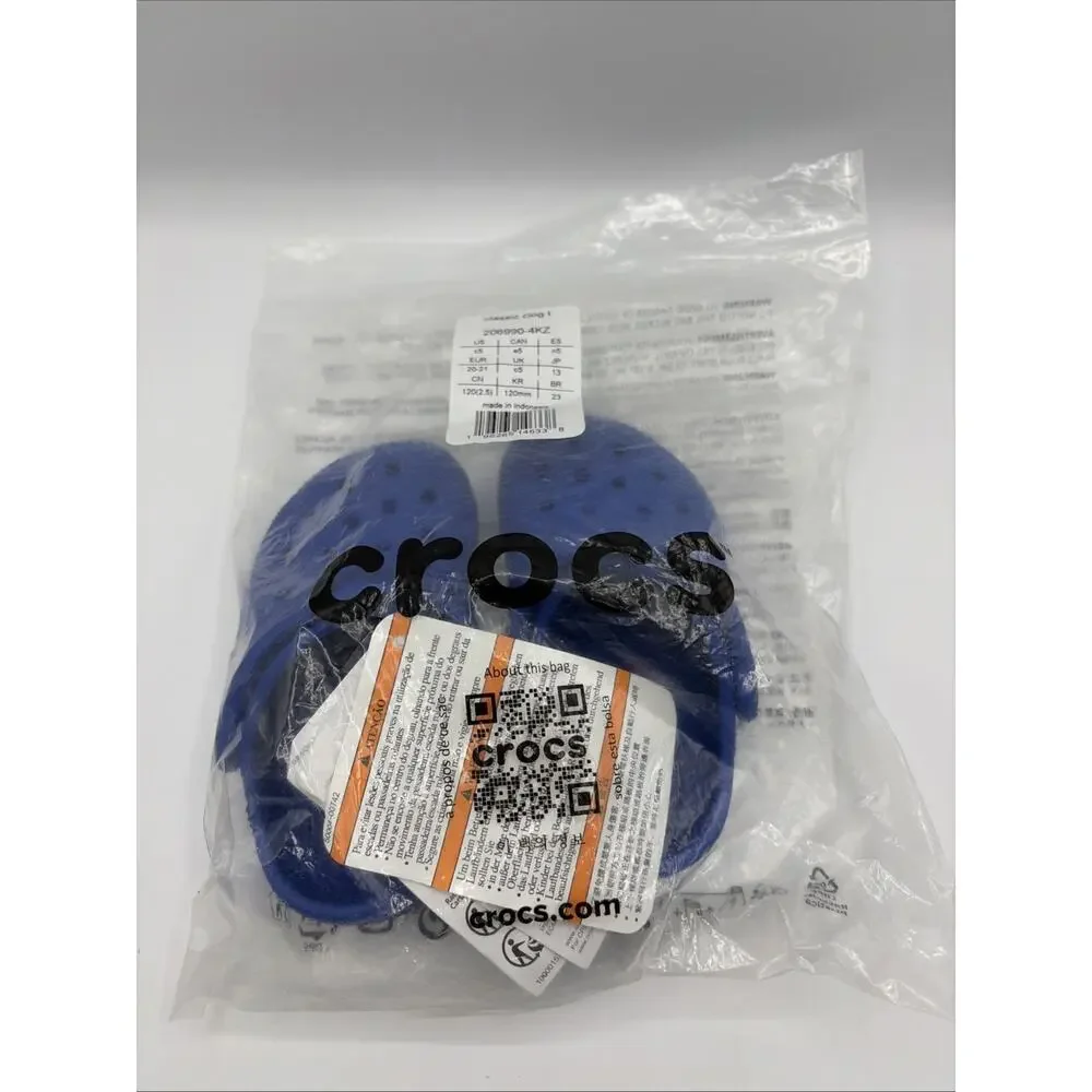 Crocs Kids Classic Clog Sandal Size C5 EU 21 Blue NWT